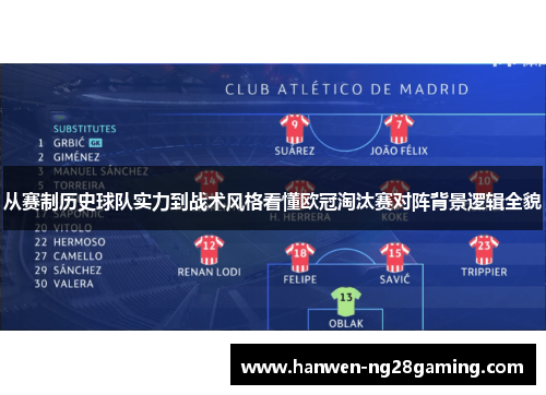 从赛制历史球队实力到战术风格看懂欧冠淘汰赛对阵背景逻辑全貌